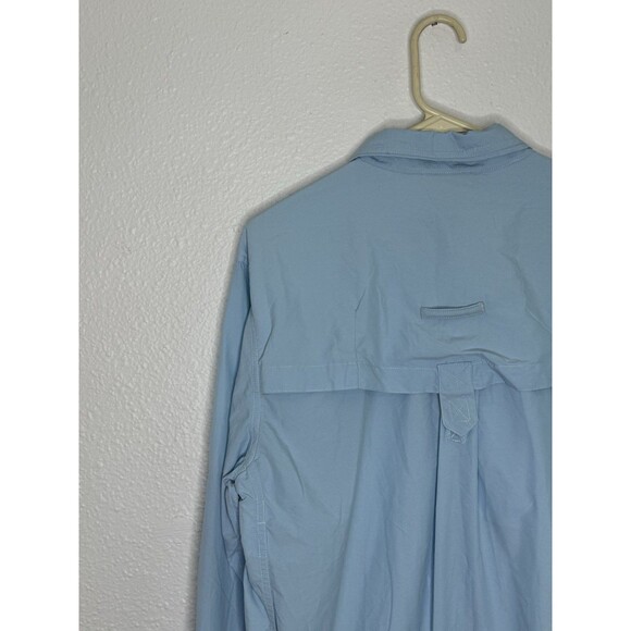 NWT EXOFFICIO Air Strip LS Vented Shirt Sz M Blue UPF 30 Quick Dry Lite Weight - Picture 10 of 16
